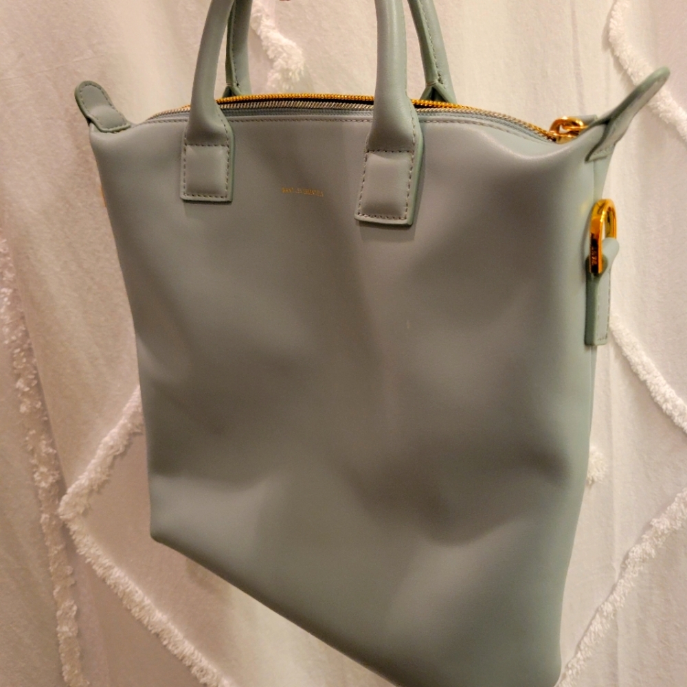 Mint Green Structured Tote Bag - Unbranded
